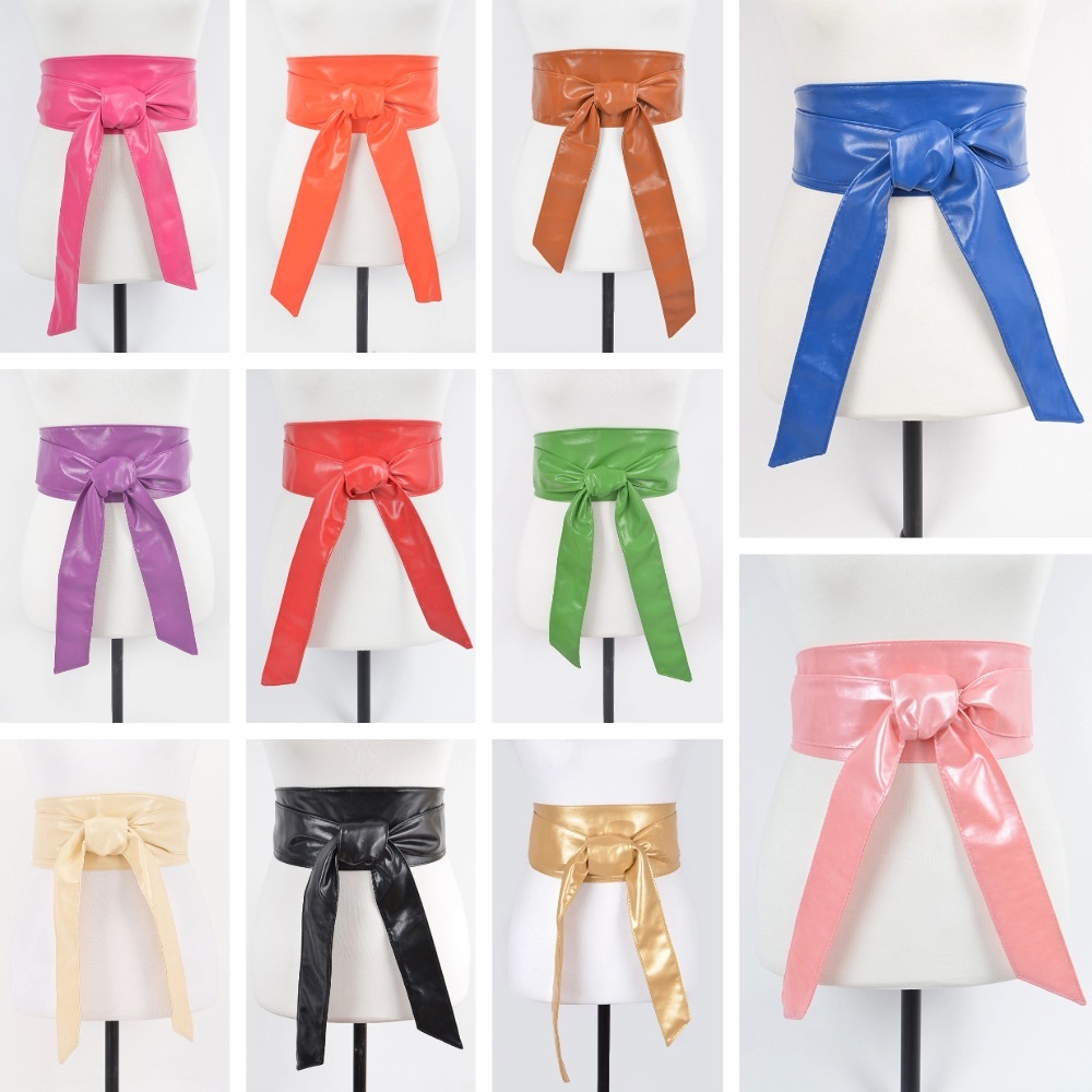 51R. OBI Faux Leather Tie Up Belt